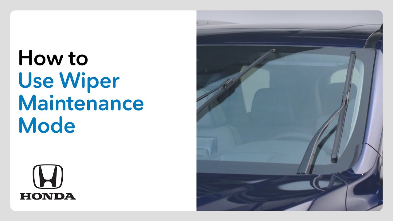 How to Use Wiper Maintenance Mode