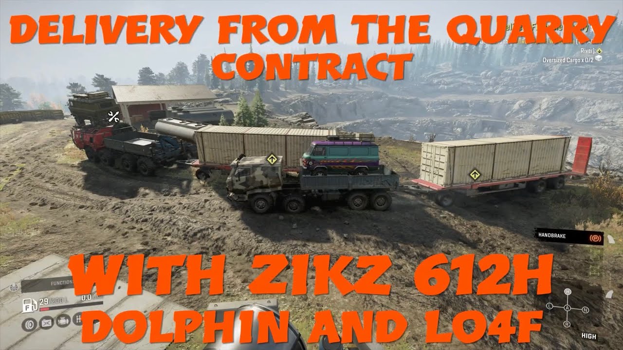 SnowRunner Delivery From The Quarry Contract With Zikz 612H Dolphin And Lo4f
