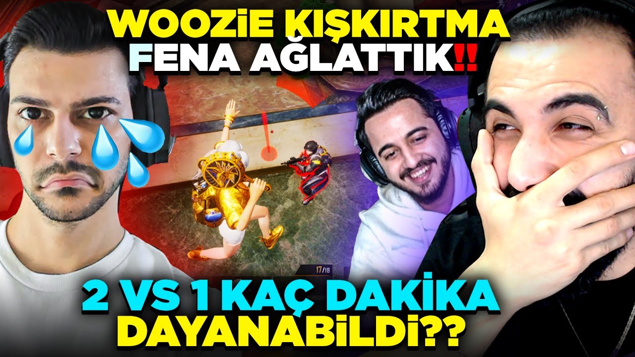 VURAL ÜZÜL İLE WOOZİE'Yİ KIŞKIRTTIK! BU SEFER FENA AĞLADI 😂 2 VS 1 KAÇ DAKİKA DAYANDI? | PUBG MOBILE