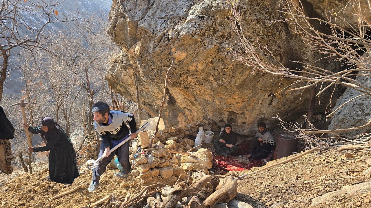 🌄 Caveman Life in the Mountains | Cave Reconstruction and a Breathtaking Battle for Survival 🪓🔥⛰️