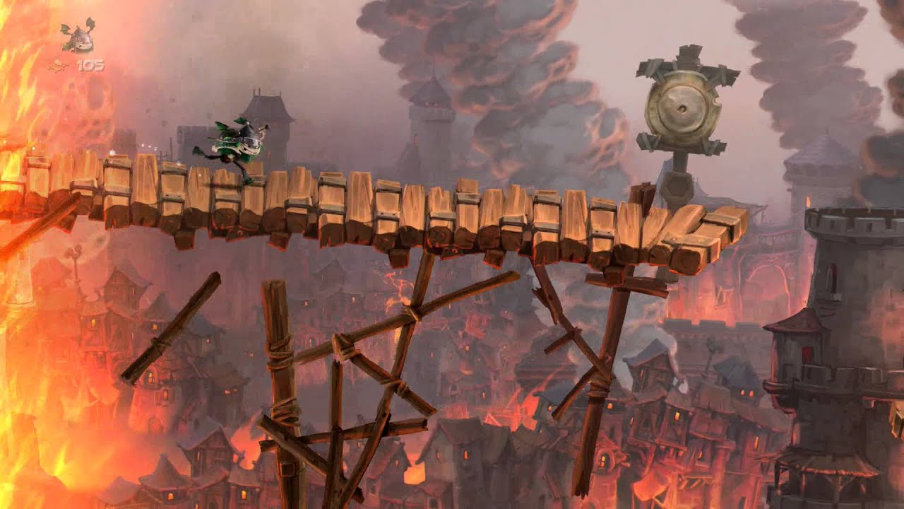 Rayman Legends Teensies in Trouble Castle Rock (All Teensies) Walkthrough