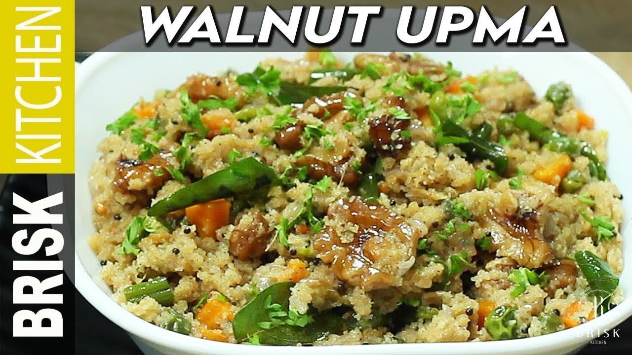 Walnut Rava Upma | Indian Breakfast Recipe | Brisk Kitchen