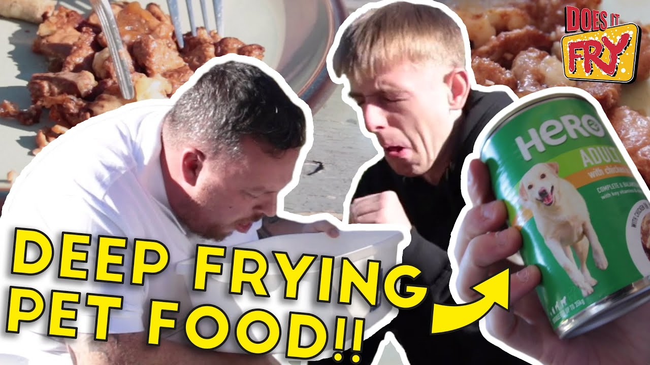 SCOTTISH GUYS DEEP FRY DOG FOOD! | Does It Fry?