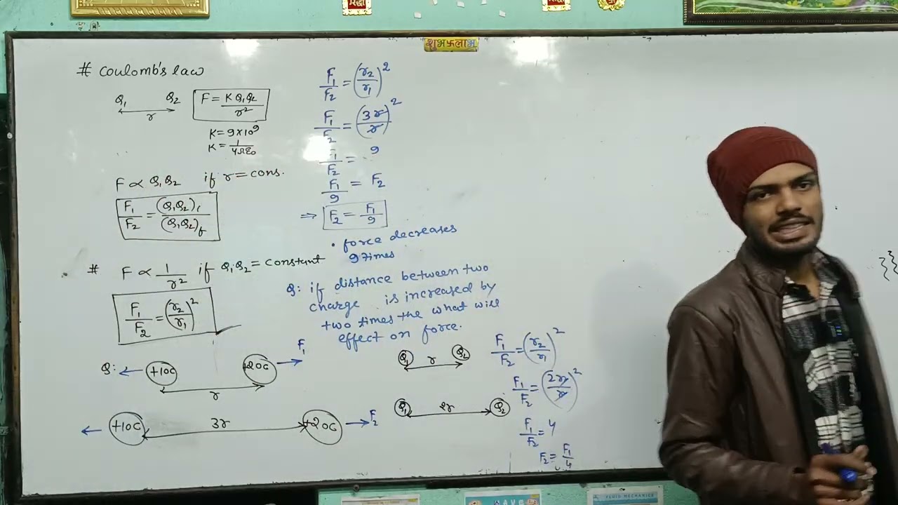 Lecture number 7 class 12th physics Coulomb's law second part