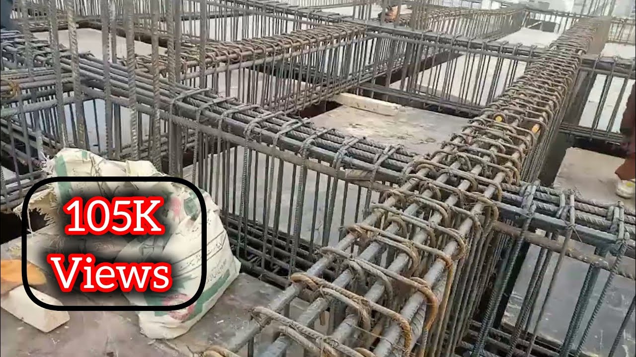 Placing of Beams Reinforcement Practically ( Top, Bottom and Extra Bars) 5 West Building Islamabad.