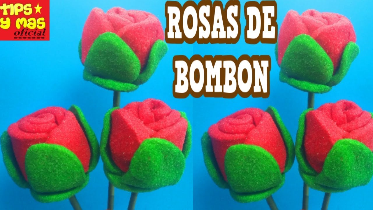 ROSAS DE BOMBÓN PARA EL 14 DE FEBRERO; Rosas de bombón para san Valentín