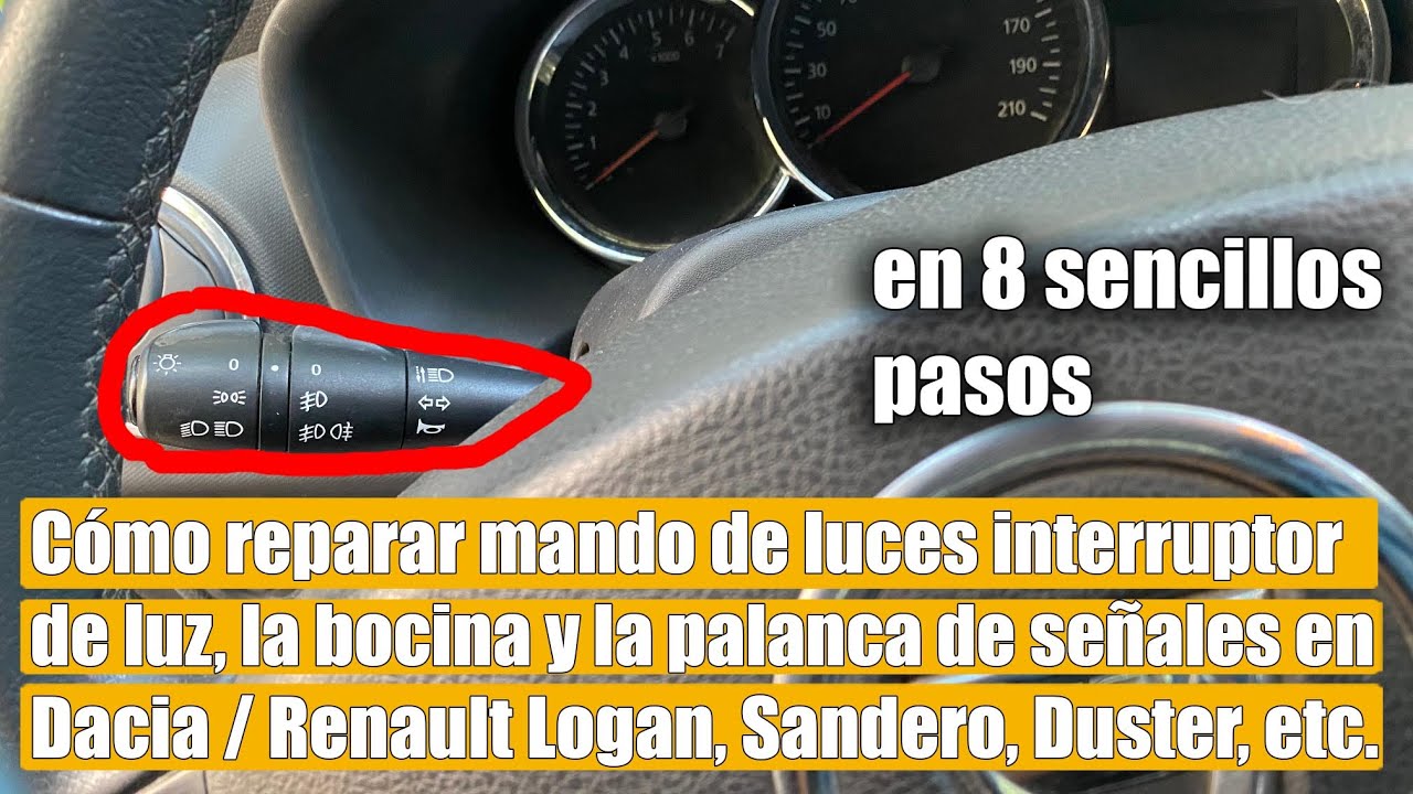 Cómo reparar mando de luces interruptor de luz, la bocina la palanca de señales Dacia Renault Logan