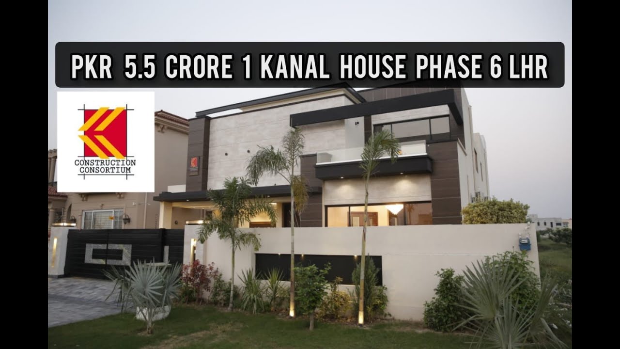 Tour of a 5.5 Crore 1 Kanal House in DHA Phase 6 Lahore by Construction Consortium