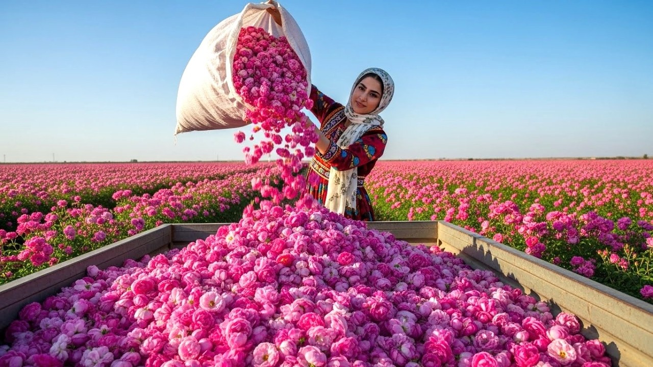 How Iran’s Damask Roses Are Grown & Transformed Into World Famous Rose Water | Full Documentary