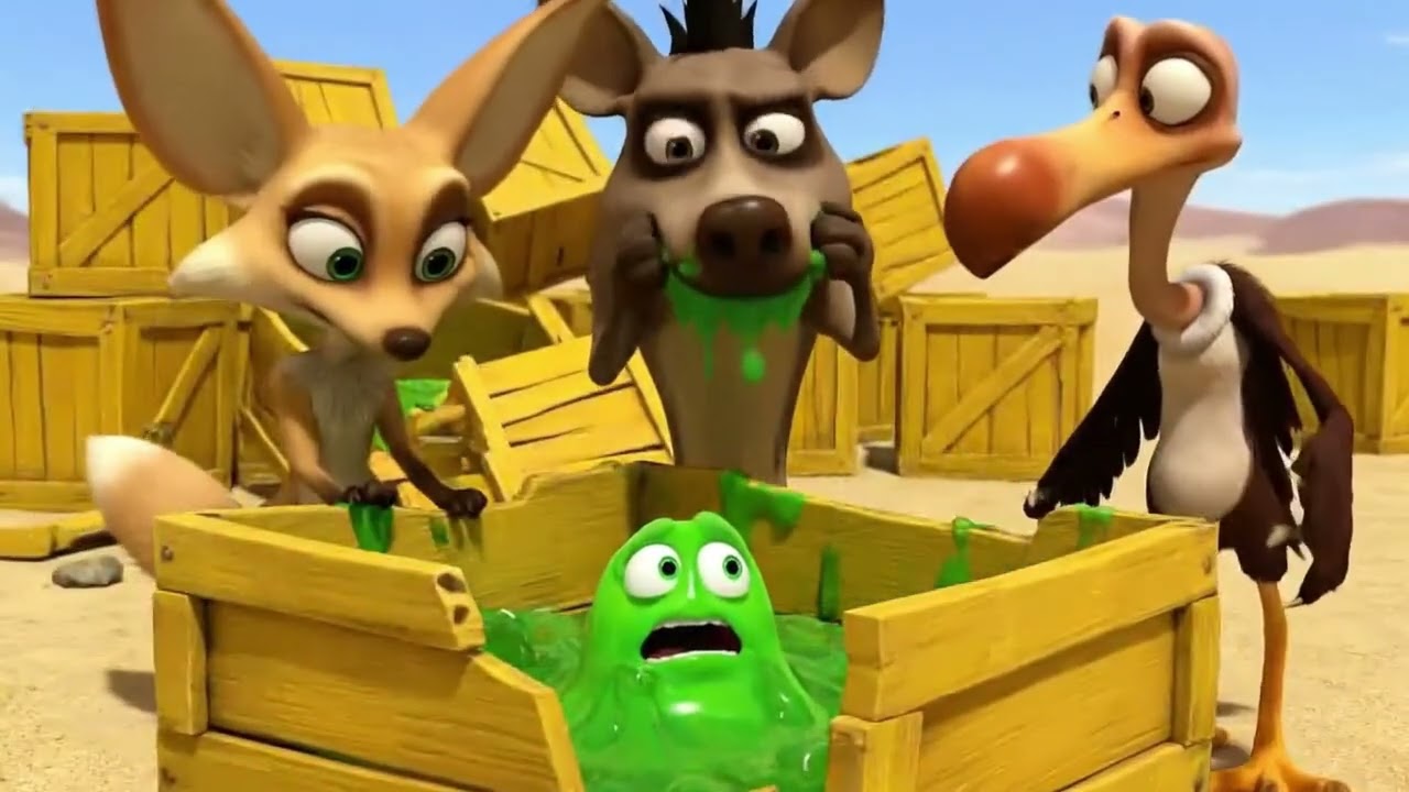 oscar lizard and hirachi funny race for jelly 