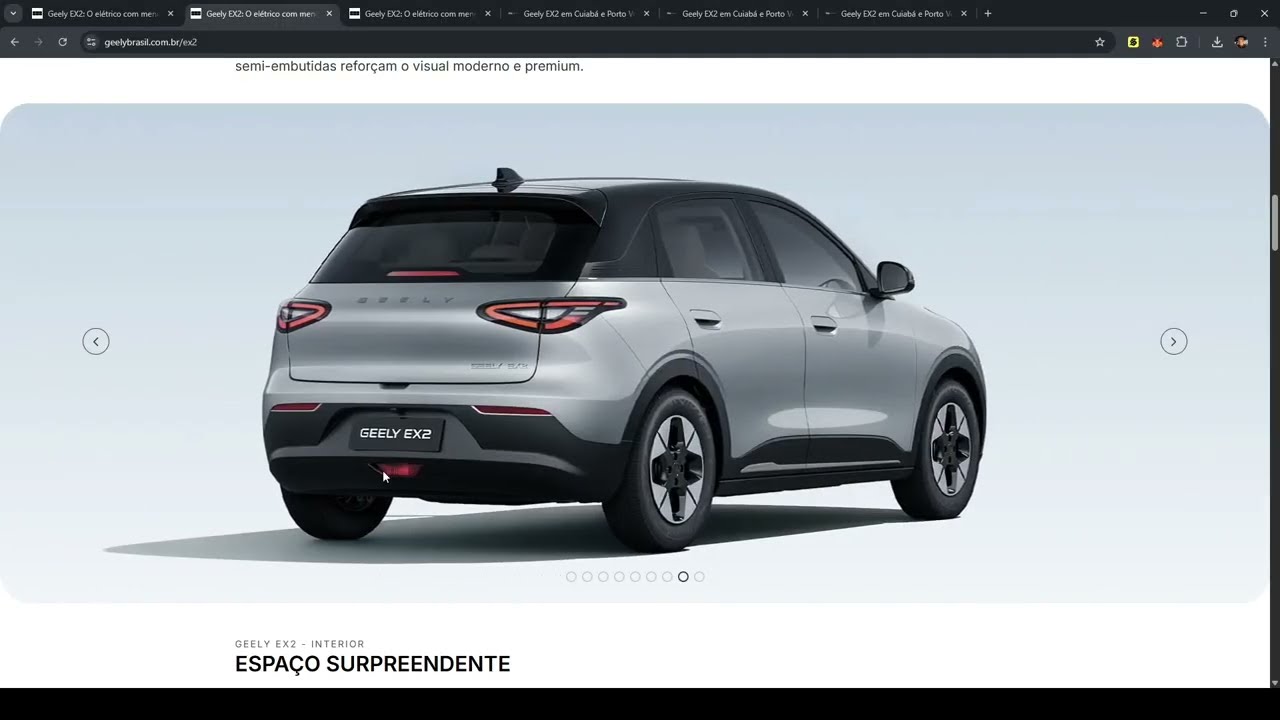 Geely EX2: o elétrico mais eficiente do Brasil tem algo que nenhum concorrente oferece nessa faixa