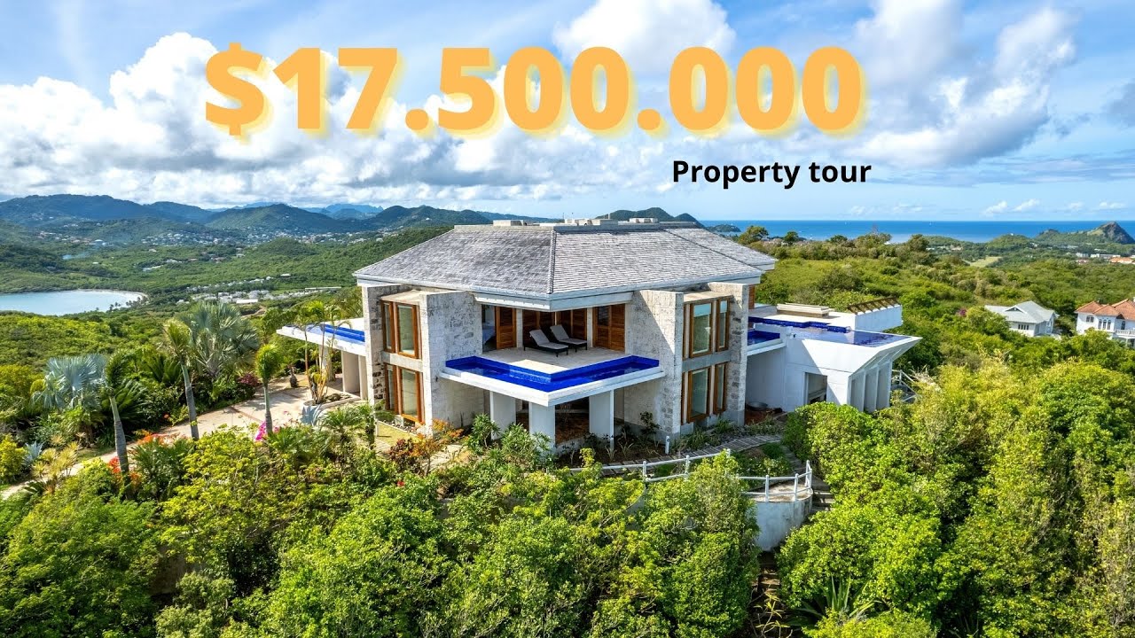 Touring $17.500.000 CARIBBEAN VILLA with INSANE Views.