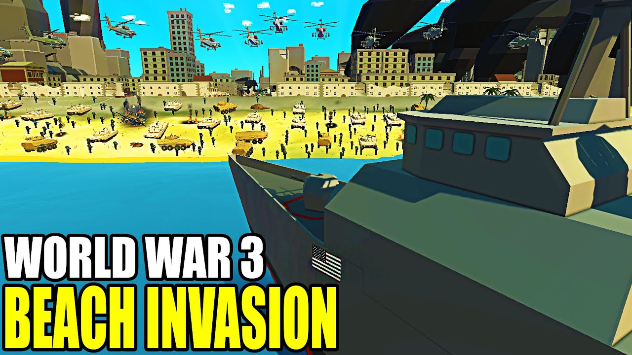 Full-Scale WORLD WAR 3 Beach Invasion of CALIFORNIA! - Ancient Warfare 3