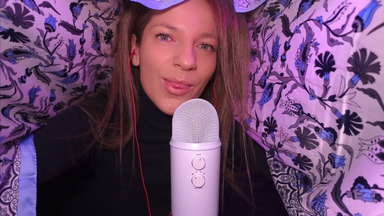 ASMR | Mouth Sounds + Silk Scarf | 