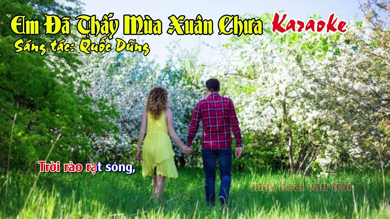 Em Đã Thấy Mùa Xuân Chưa - Nhạc Karaoke - Đặng Hoài Phúc đệm đàn