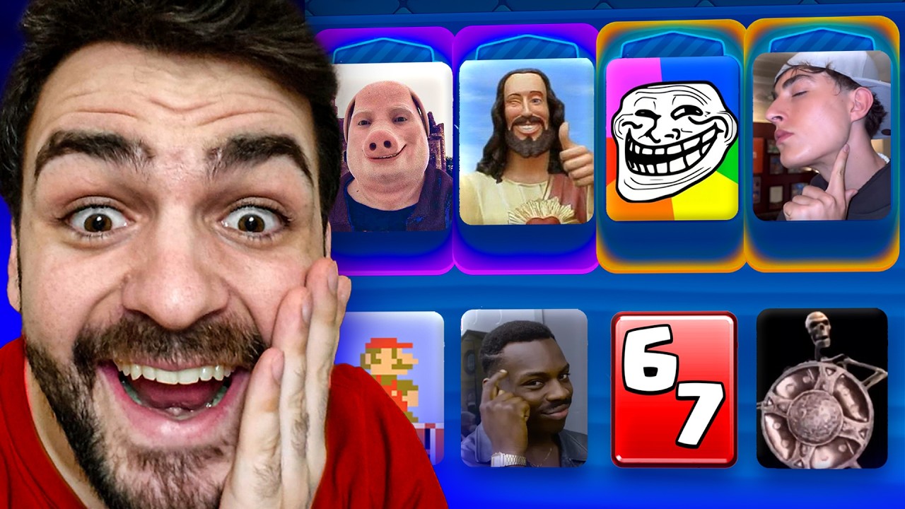 Los EMOTES de MEMES eligen Mi Mazo de Clash Royale!😂