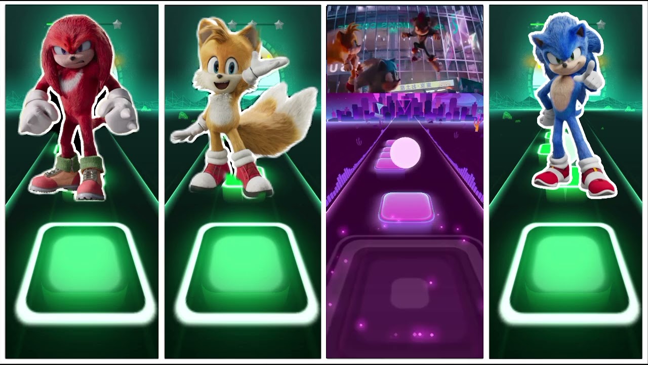KNUCKLES 🔴 TAILES🔴 SHADOW 🔴 SONIC I Tiles Hop EDM Rush