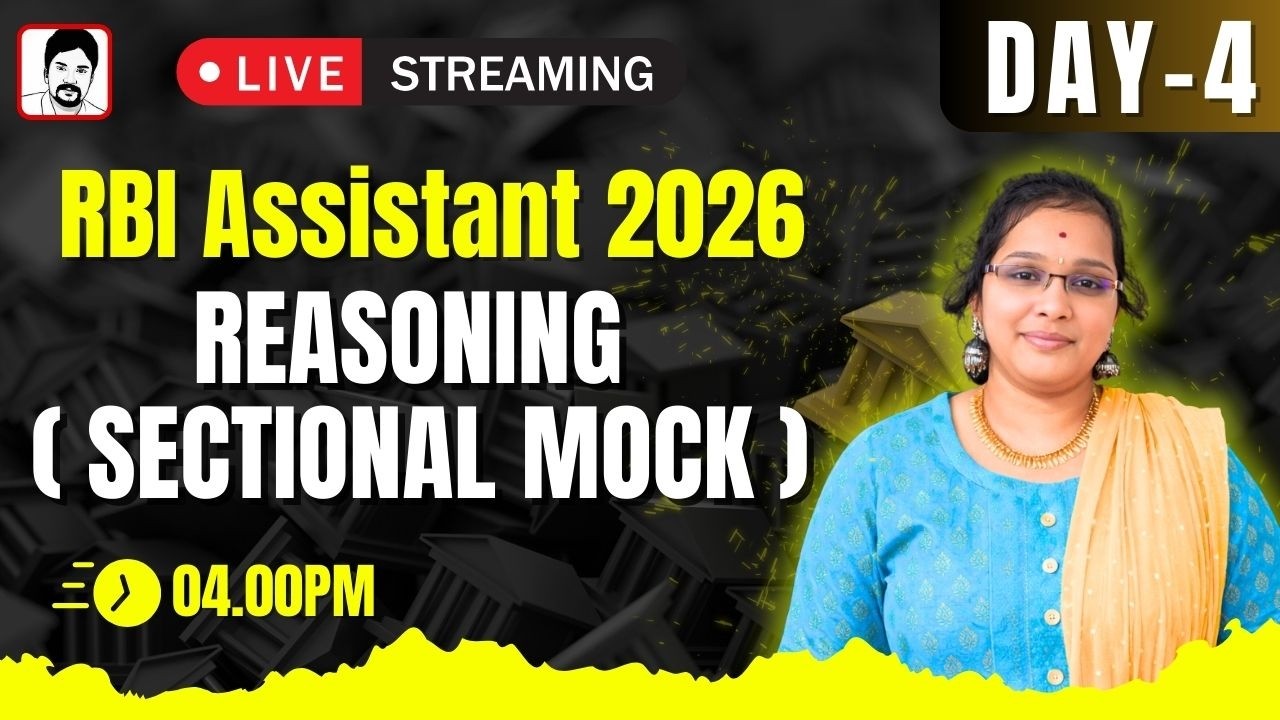 RBI Assistant 2026  | Reasoning (Sectional Mock) | Sridhar Universe | Live