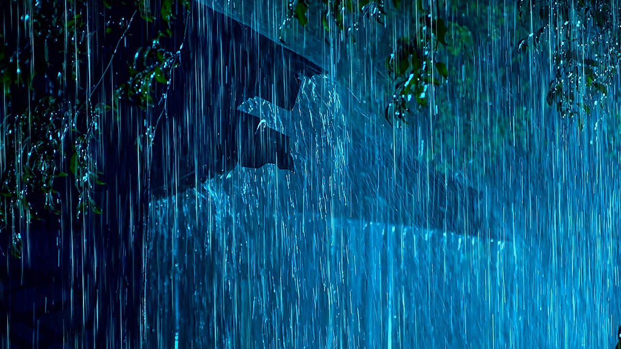 Rainy Night Ambience to Fall Asleep Quickly | Heavy Rain & Deep Thunder All Night