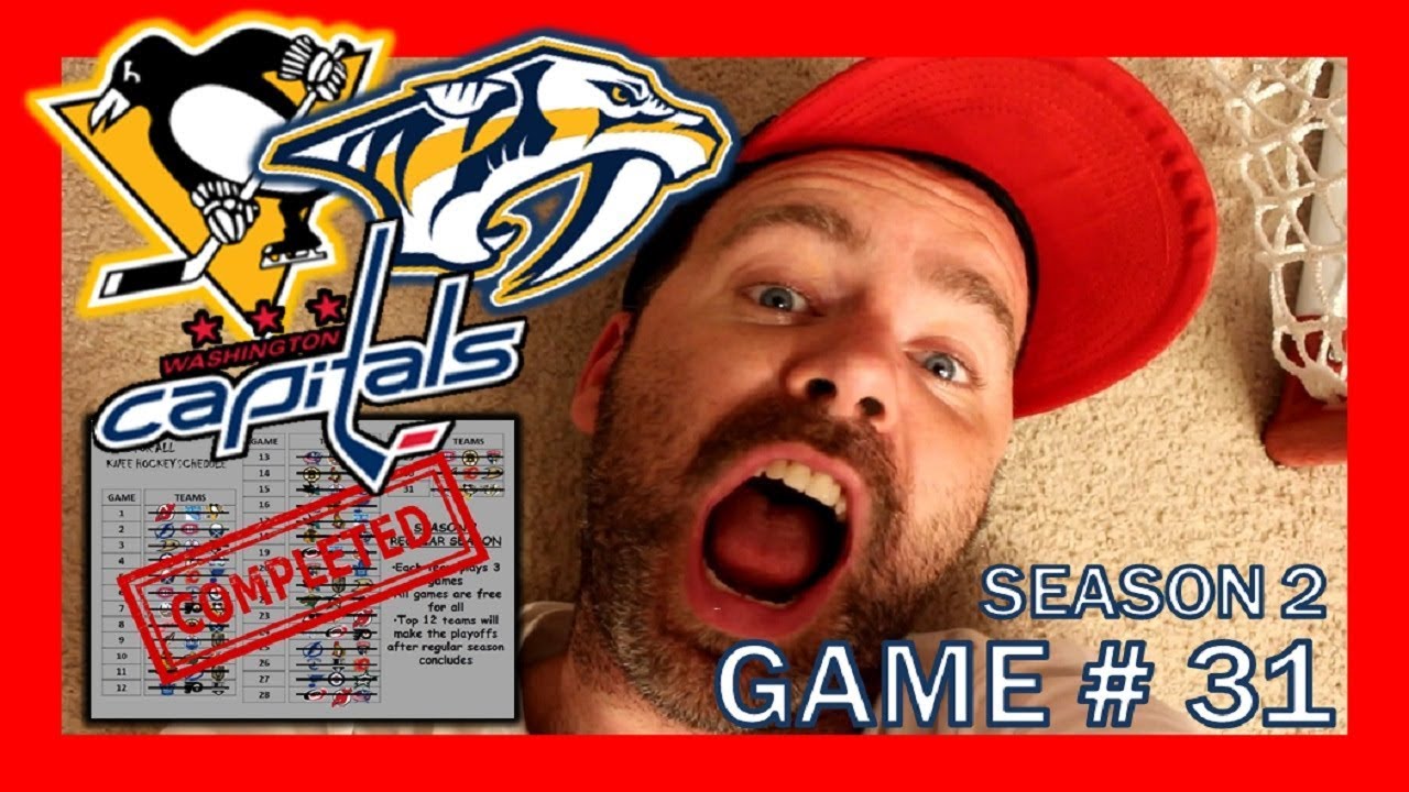 KNEE HOCKEY GAME # 31 - PENGUINS / CAPITALS / PREDATORS - SEASON 2 - QUINNBOYSTV