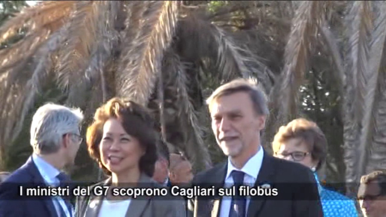I ministri del G7 scoprono Cagliari sul filobus