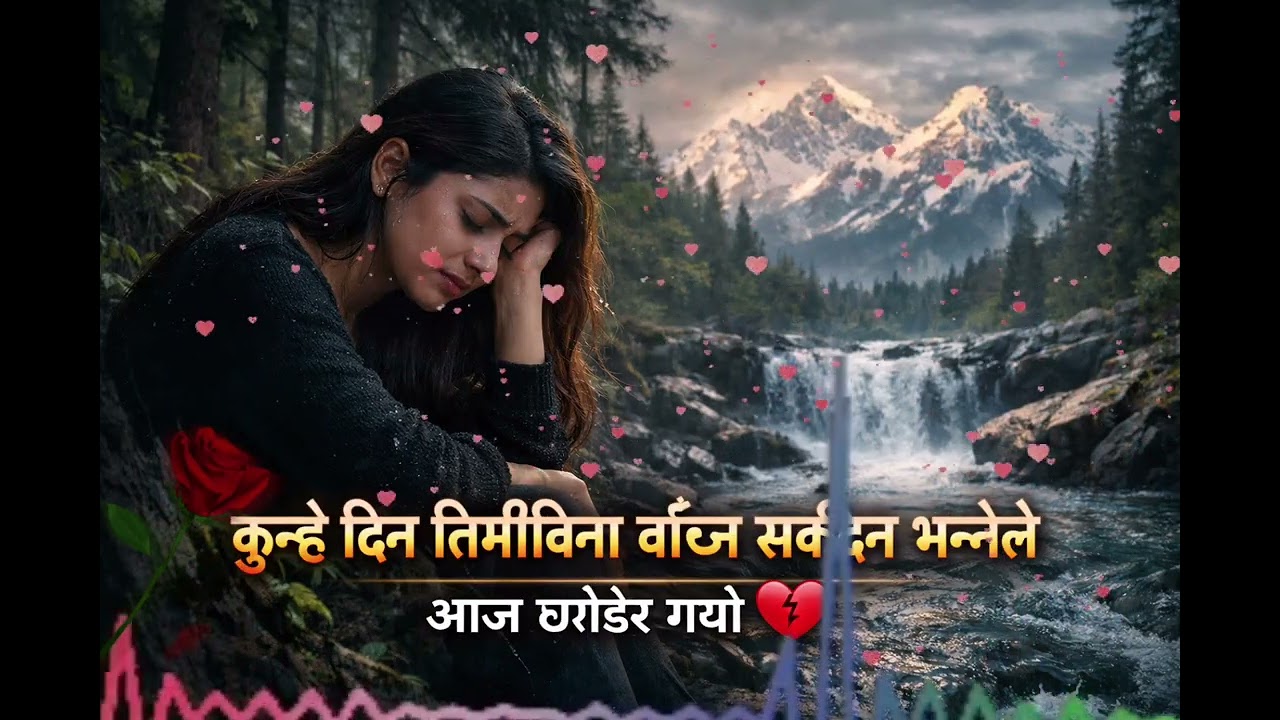 Hindi Nepali mixing song lyrics girls song 💔😭 sad Nepali 