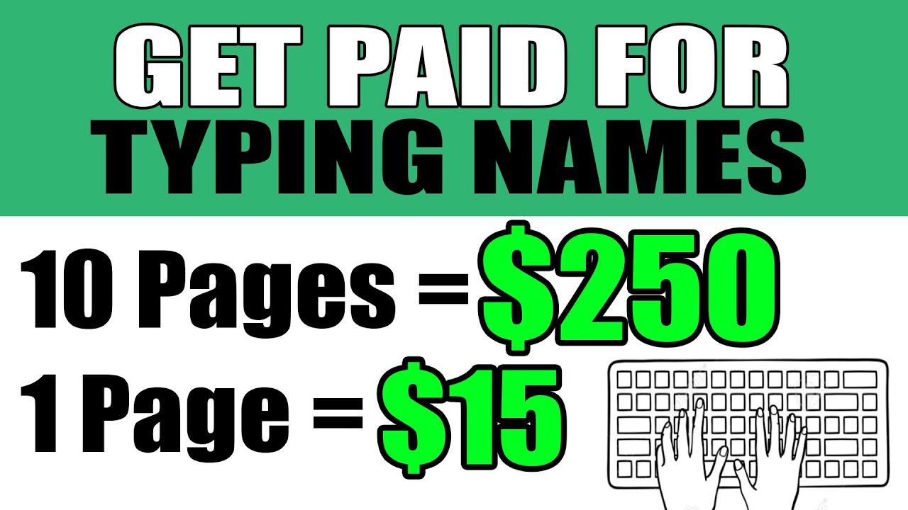 Earn $400+ Typing Names ($30 Per Word) (Make Money Online)