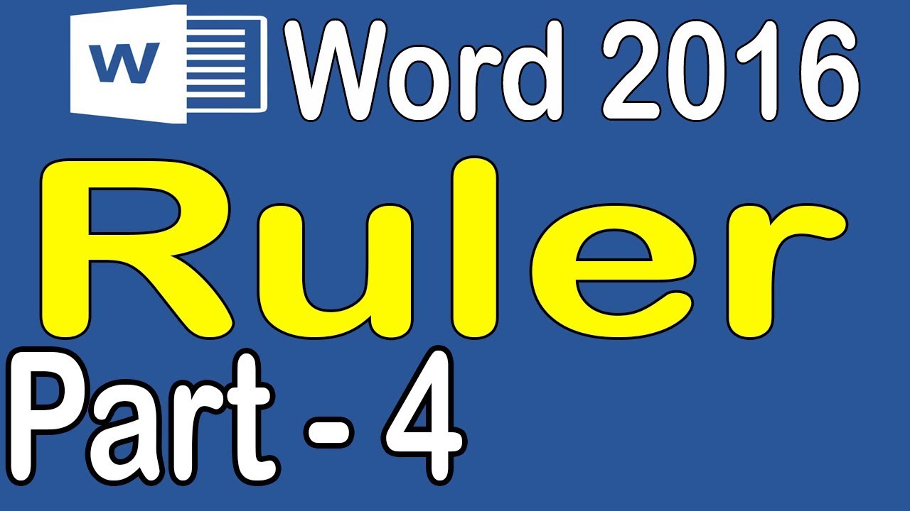 Ruler in MS Word 2016 Tutorial in Hindi / Urdu Part 4