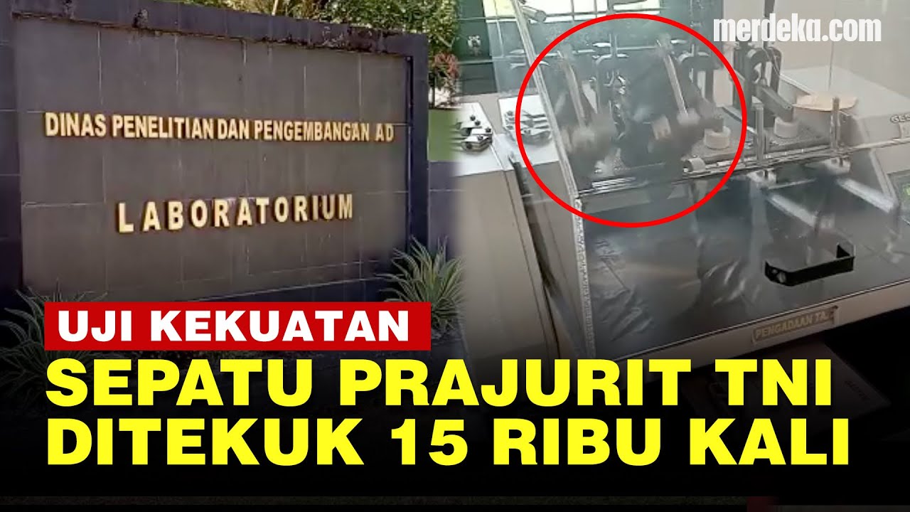 Intip Proses Uji Kekuatan Sepatu Prajurit di Laboratorium Dislitbang TNI AD