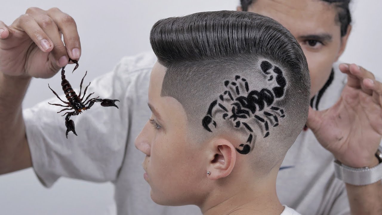 CRAZY ESCORPION IN HAIR 🤯 Fazendo incrivel desenho de escorpião