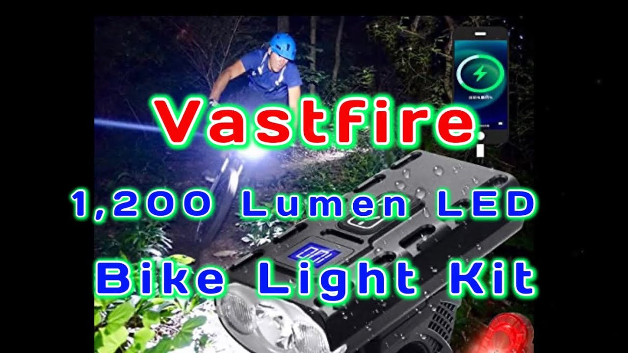 New Vastfire VA-B01 1,200LM LED Bicycle Light Kit Review and Unboxing with Beamshots