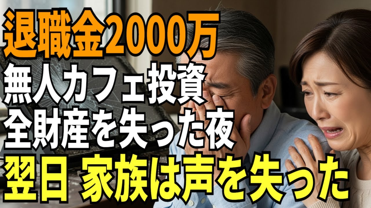 退職金2000万 無人カフェに消えた結末【シニアライフ】【60代以上の方へ】