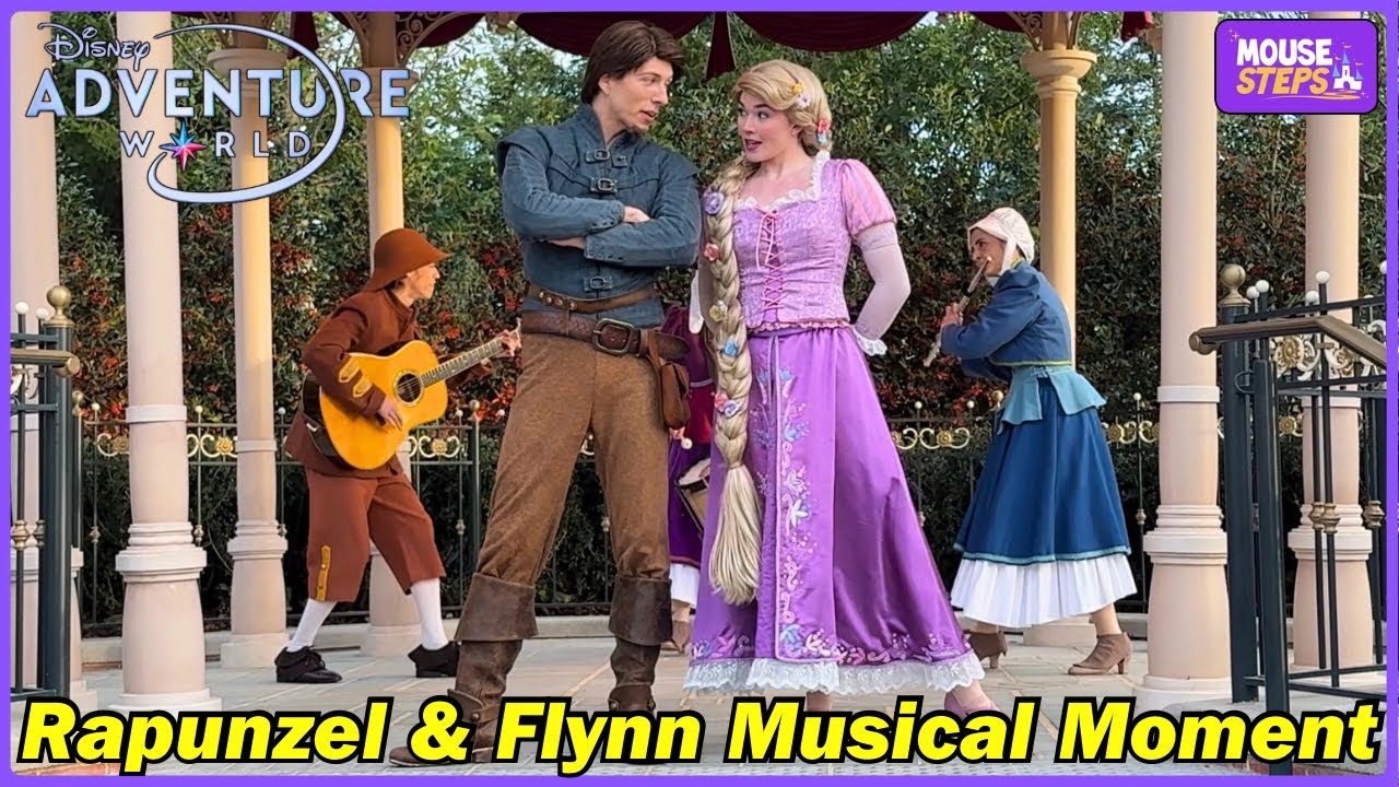 Musical Moment with Rapunzel and Flynn Show at Disneyland Adventure World 2026 - Disneyland Paris