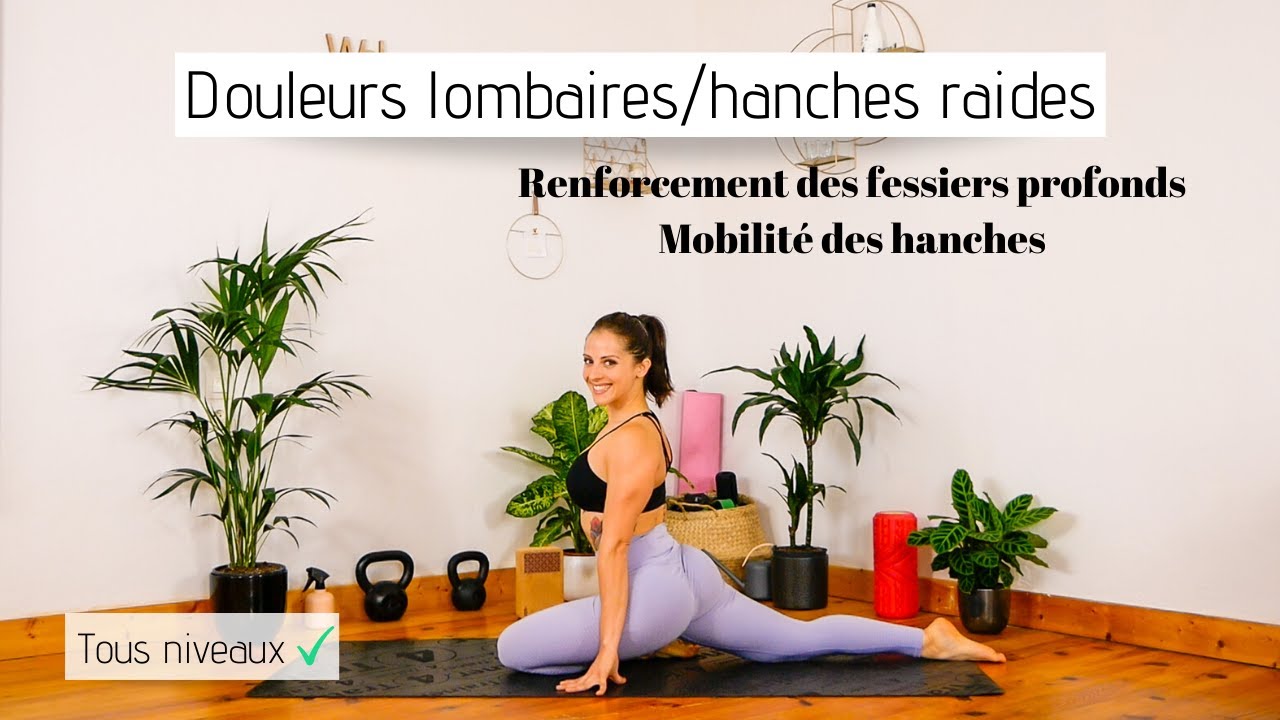 Séance PILATES et MOBILITÉ pour hanches raides et bas du dos douloureux ** Tous niveaux