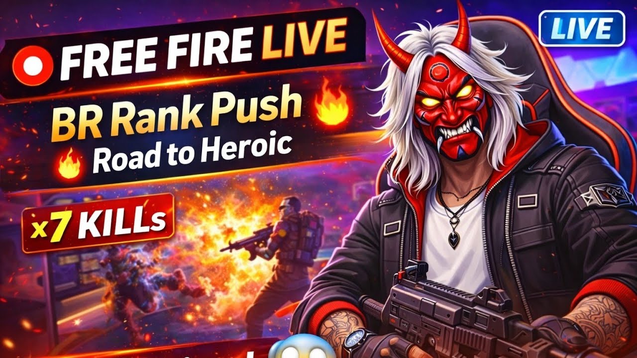 Welcome to my Free Fire Live Stream 🔴Aaj hum BR Rank Push kar rahe hain.Pro gameplay,  @nublejend