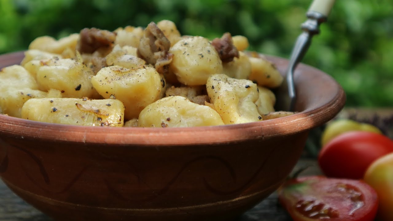 Галушки с салом и луком. Волшебство из теста! | Вкуснейшие Галушки рецепт!