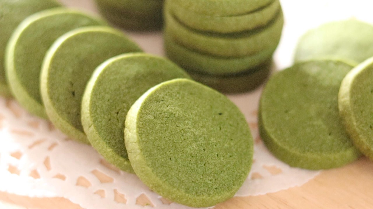 【材料5つだけ！】サックサク♡抹茶のアイスボックスクッキーの作り方／Icebox Cookies Recipe