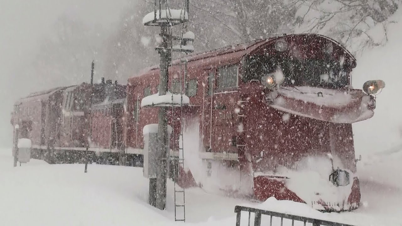 [Type DD16 Snowplow Train] 冬の大糸線を走る DD16-304 ラッセル車 [雪9430レ] 2013.2.16