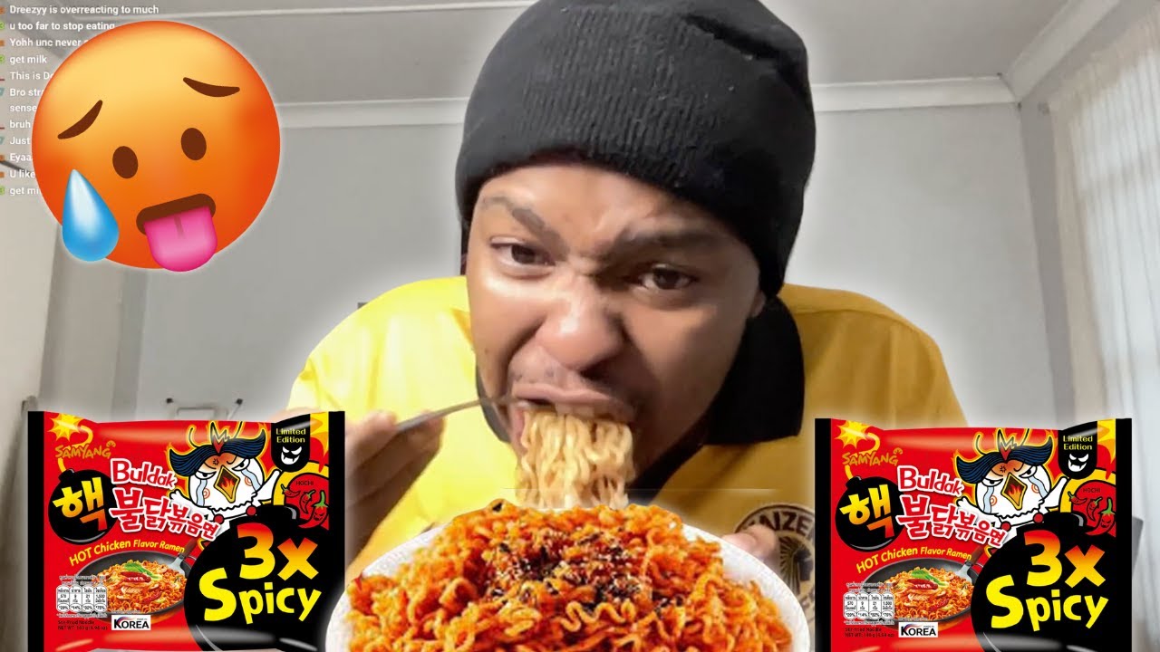 Eating the worlds SPICIEST Noodles 🍜 Korean Noodle Challenge