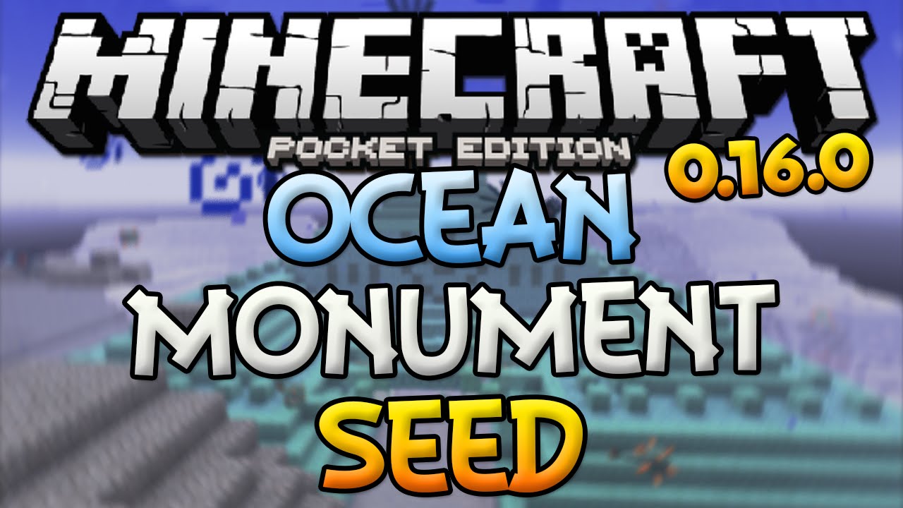 OCEAN MONUMENT SEED! - MCPE 0.16.0 GUARDIAN TEMPLE SEED - Minecraft PE (Pocket Edition)
