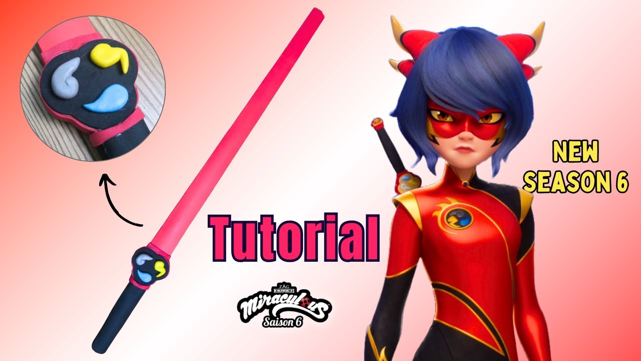 DIY RYUKO'S SWORD from Miraculous Ladybug Season 6 / New Dragon Weapon Tutorial