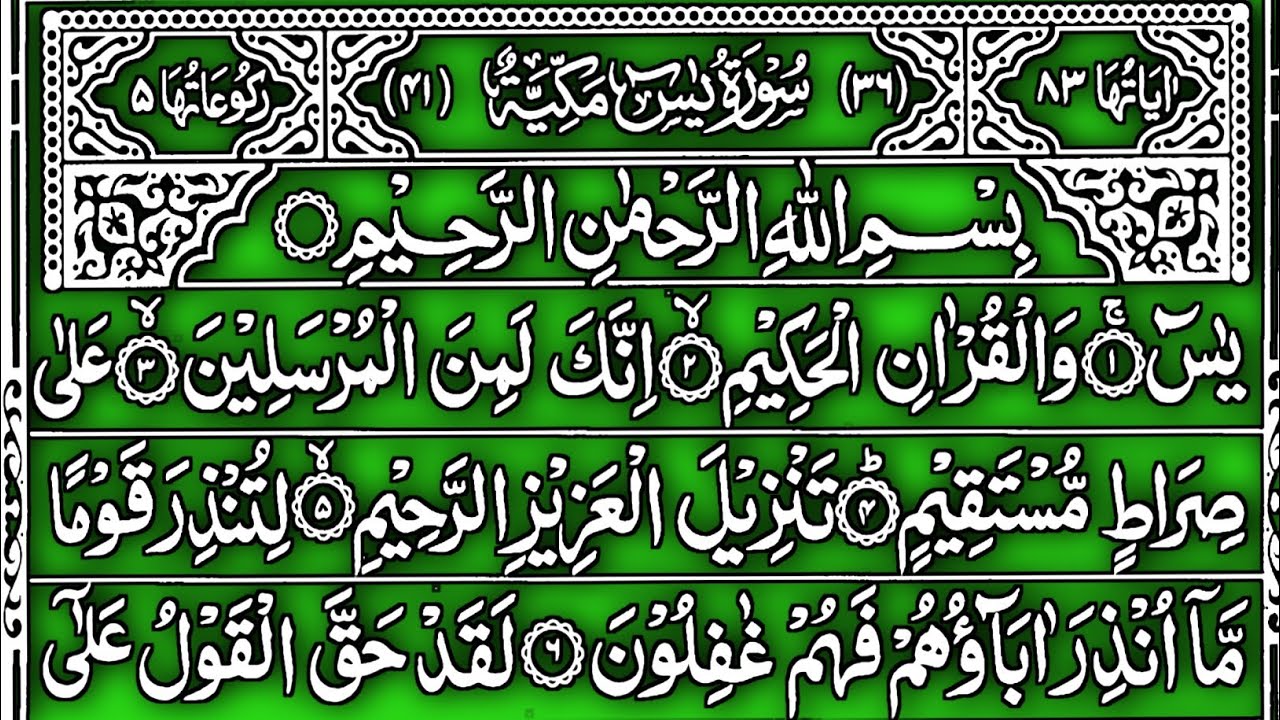 Surah Yasin Full Recitation | Surah Yasin Full Tilawat 