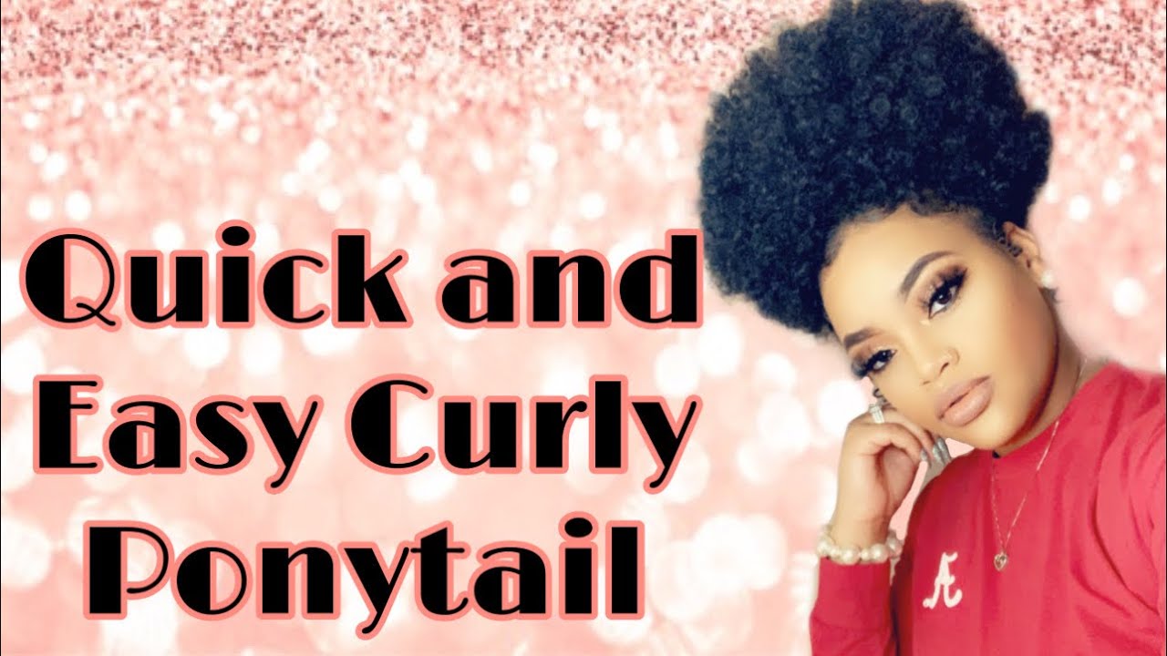 Quick and Easy Curly Ponytail:Freetress Equal Natural Fro