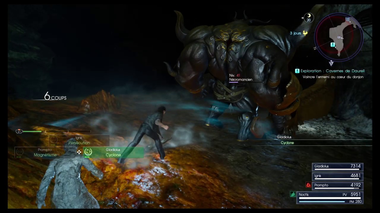 Final fantasy xv donjon cavernes de daurel premiere partie