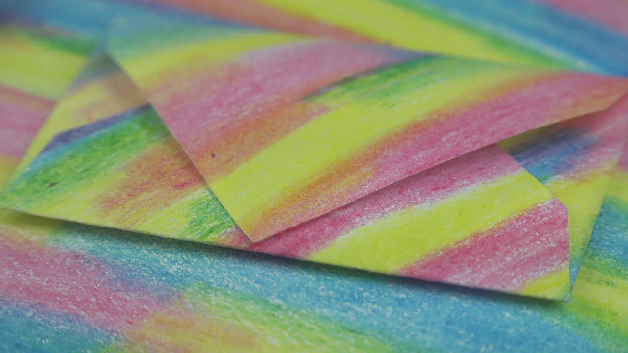 Wir falten einen Origami Briefumschlag aus Papier. Basteln für Kinder. Einfach erklärt