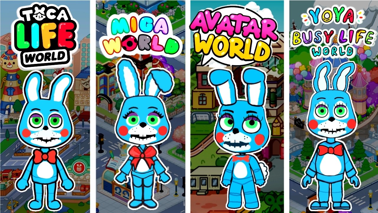 BONNIE 🐰 FNAF 2 in Avatar World vs Toca Boca vs Yoya vs Miga World