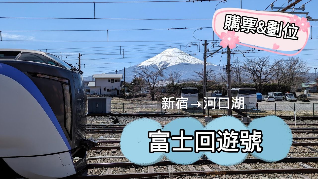 富士回遊號(新宿直達河口湖)2024新手購票&劃位心得分享~第一次帶媽媽去看富士山！EP.1