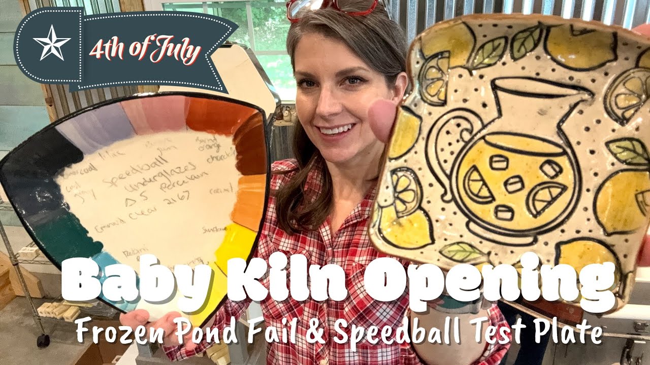 Baby Kiln Opening | Frozen Pond Fail | Speedball Test Plate | Lemon Bread Plate
