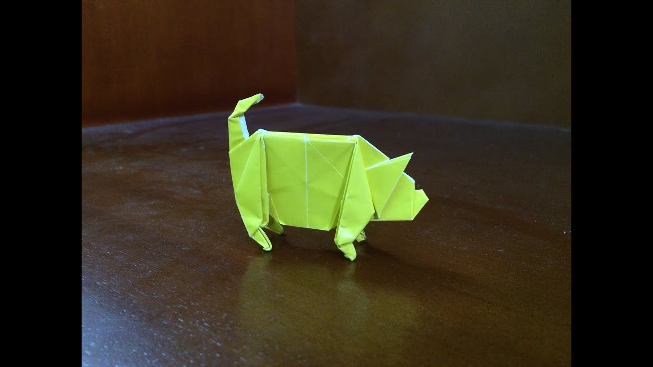 Origami tutorial - How to fold pig