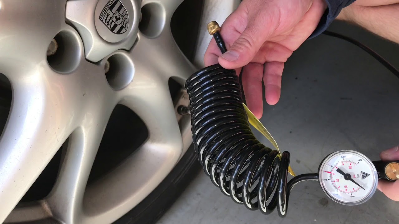 How to use the on-board air compressor in a Porsche Cayenne 957
